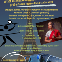 BCMAY - VOYAGE AUX INTERNATIONAUX DE FRANCE DE BADMINTON (IFB) à Paris le mercredi 26 octobre 2022