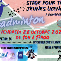 STAGE DE BADMINTON POUR TOUS LES JEUNES LICENCIES