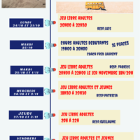 HORAIRES VACANCES TOUSSAINT 2022