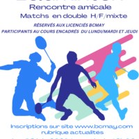 Inscriptions rencontre amicale jeudi 8 juin 2023