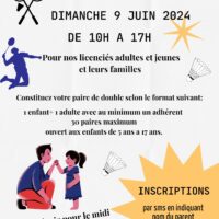 tournoi interne parents enfants dimanche 9 juin  2024