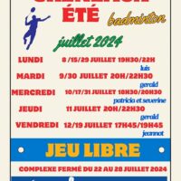 HORAIRES ÉTÉ 2024