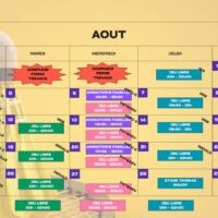 Créneaux août 2025