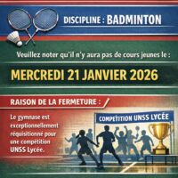 ⚠️ INFO : ANNULATION DE COURS ⚠️