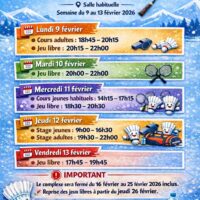 créneaux vacances février 2026