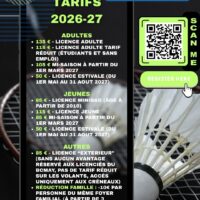 inscription saison 2026/2027